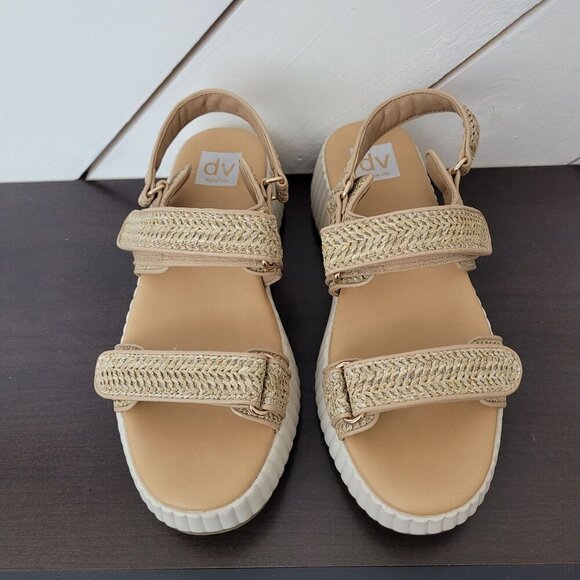 NEW Dv Dolce Vita Womens 10 Fighter Natural Platform Sandals - Picture 4 of 9